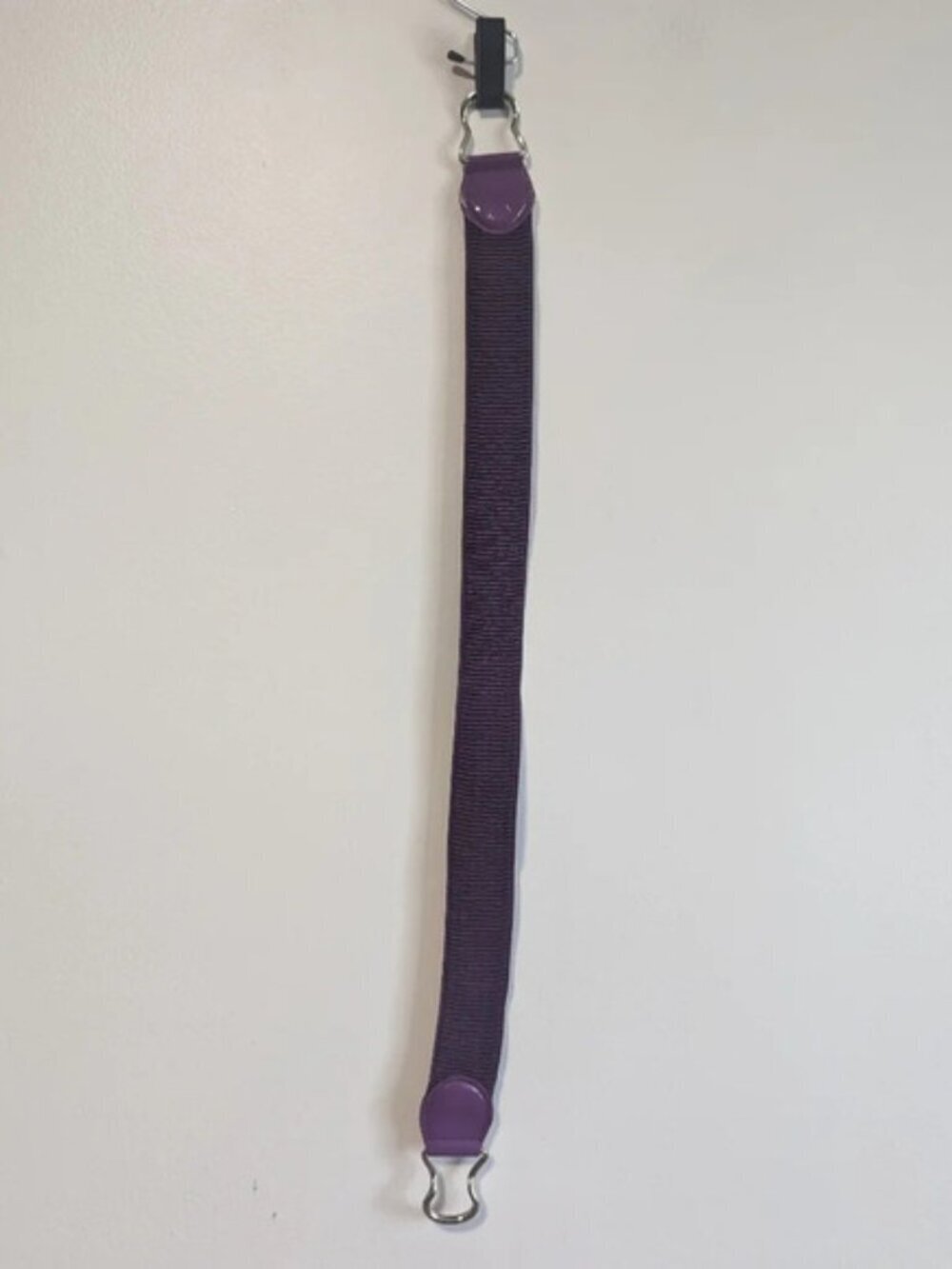 Purple Stretchy Waist Belt w Silver Hardware - Size Small